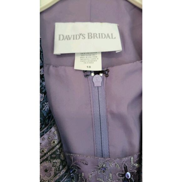 David's Bridal Mother of Bride Purple 2 Piece Suit Jacket and Top New Sz 18/20 - Picture 3 of 11